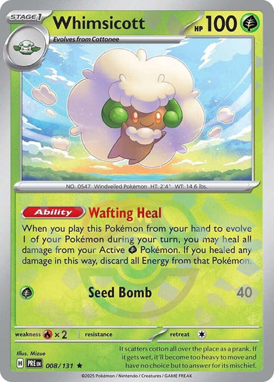 Image for Whimsicott (Master Ball Pattern) (008/131) (PRE) - Pokemon
