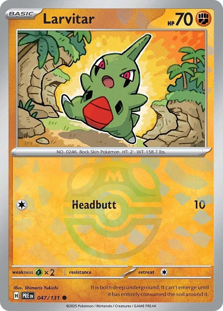 Image for Larvitar (Master Ball Pattern) (047/131) (PRE) - Pokemon