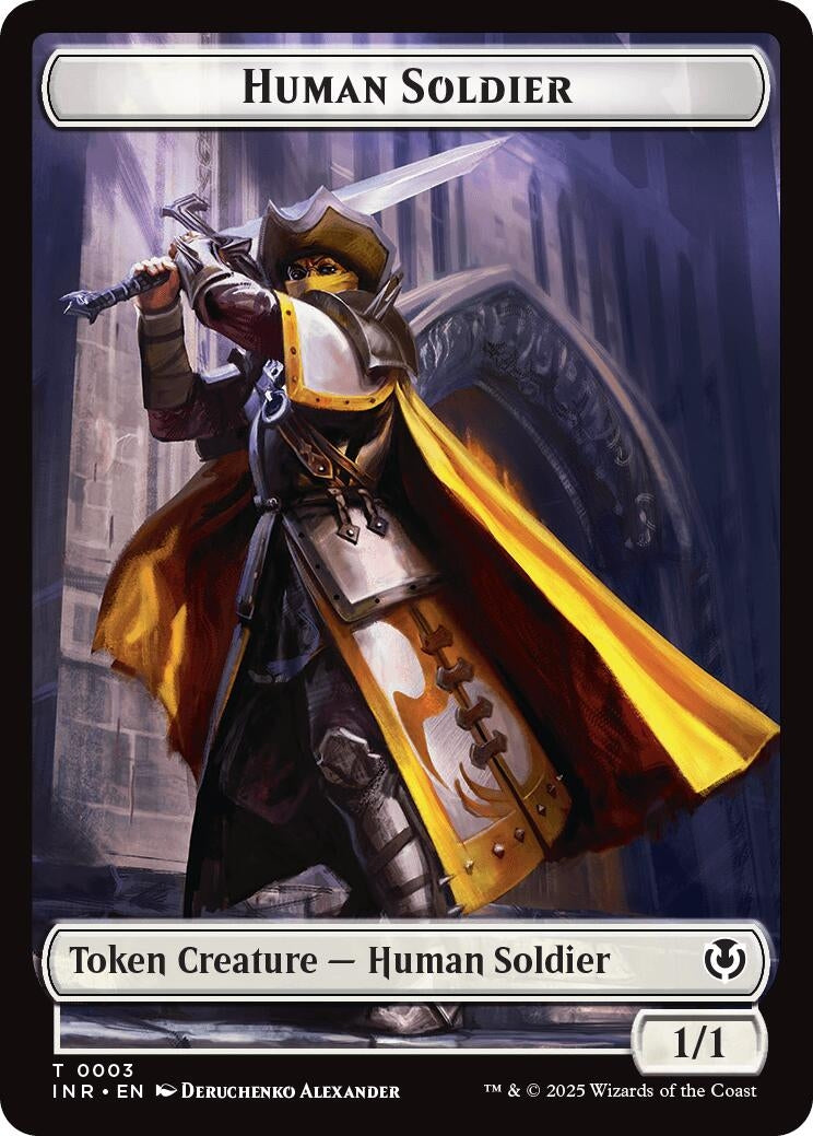 Image for Human Soldier (0003) // Clue Double-Sided Token (3 // 22) (Innistrad Remastered) (INR) - Magic: The Gathering