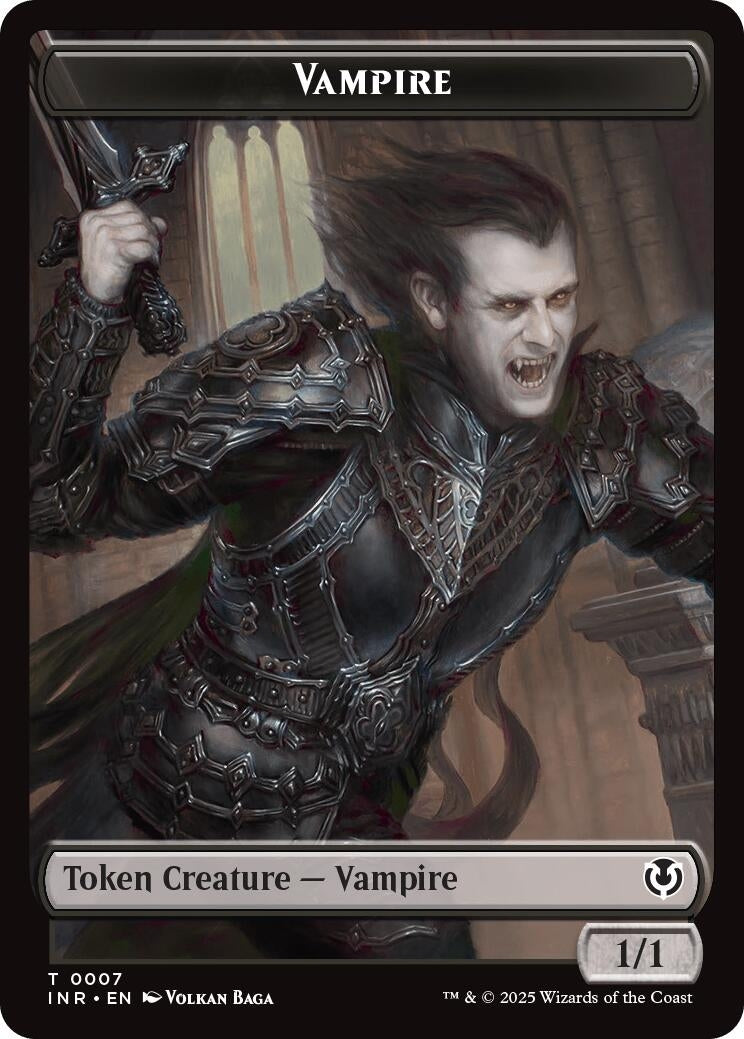 Image for Vampire (0007) // Vampire (0008) Double-Sided Token (7 // 8) (Innistrad Remastered) (INR) - Magic: The Gathering
