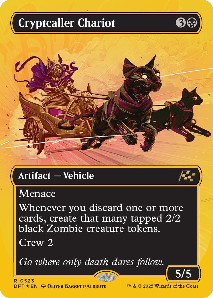 Image for Cryptcaller Chariot (Borderless) (First-Place Foil) (523) (DFT) - Magic: The Gathering