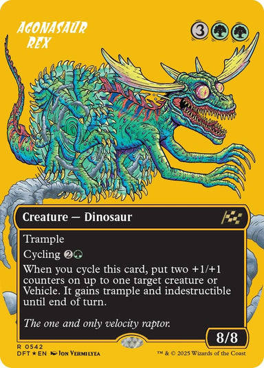 Image for Agonasaur Rex (Borderless) (First-Place Foil) (542) (DFT) - Magic: The Gathering