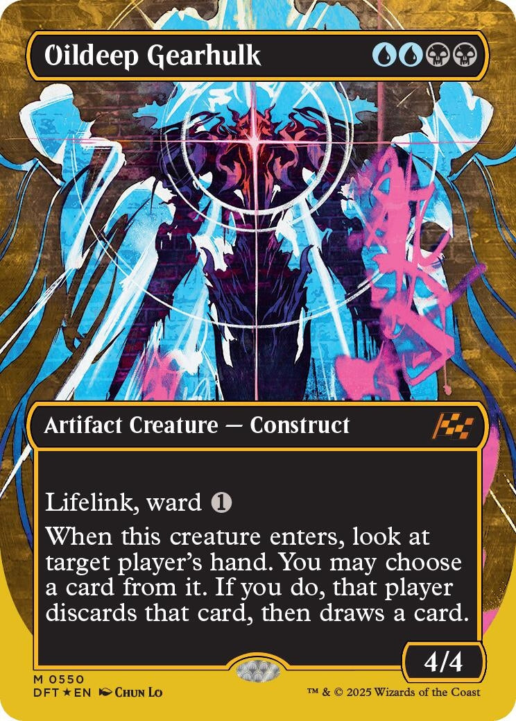 Image for Oildeep Gearhulk (Borderless) (First-Place Foil) (550) (DFT) - Magic: The Gathering