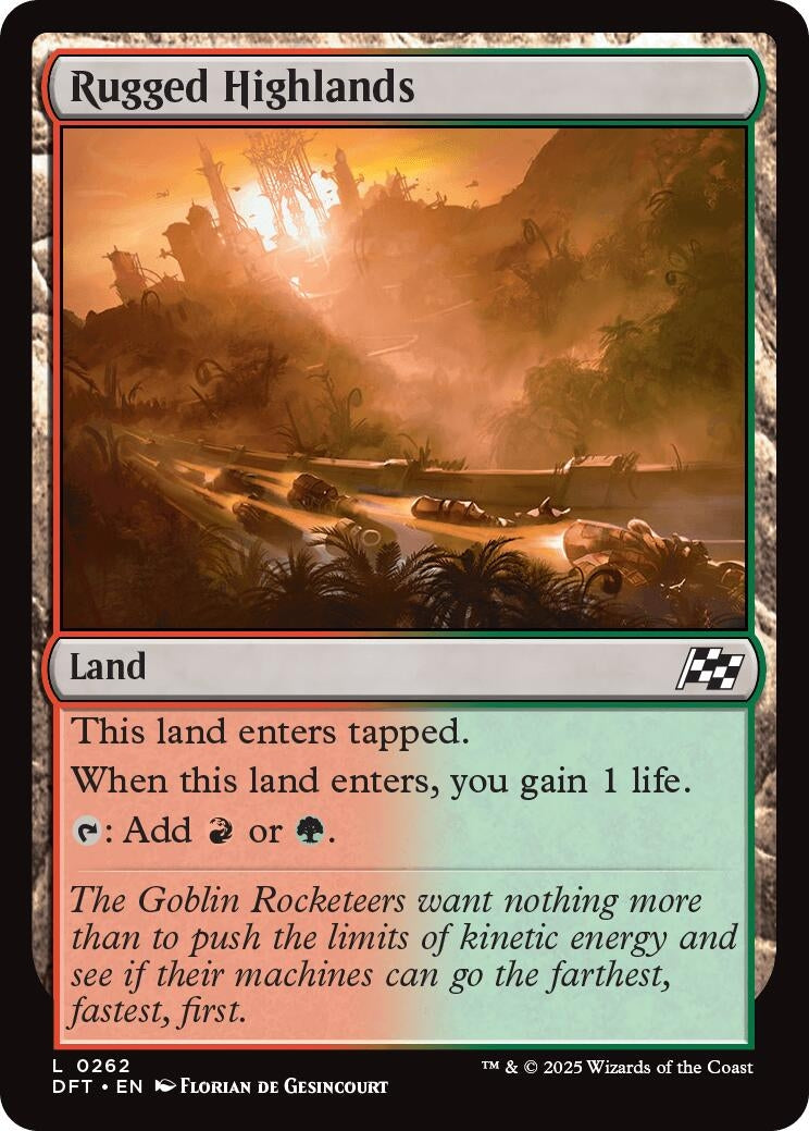 Image for Rugged Highlands (262) (DFT) - Magic: The Gathering