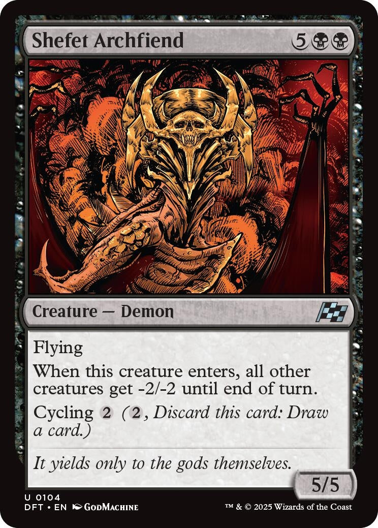Image for Shefet Archfiend (104) (DFT) - Magic: The Gathering