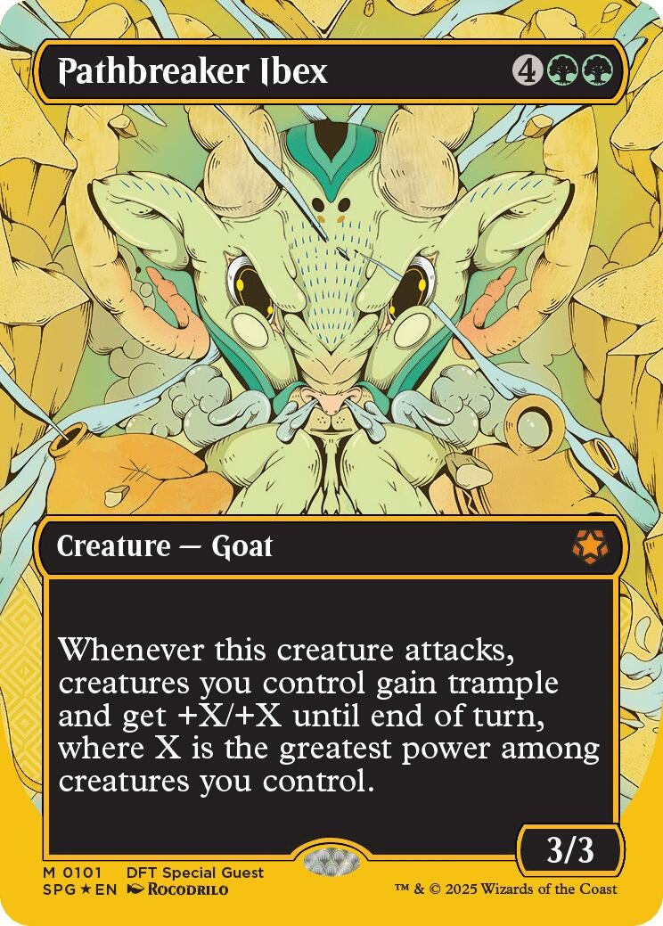 Image for Pathbreaker Ibex (Borderless) (First-Place Foil) (101) (Special Guests) - Magic: The Gathering