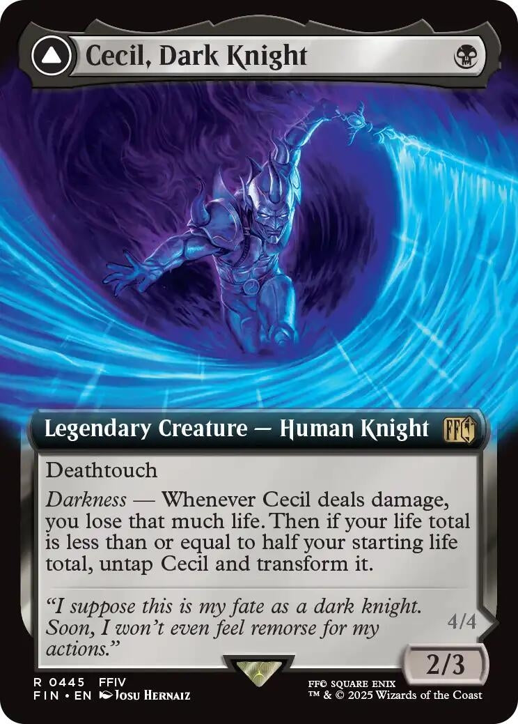 Image for Cecil, Dark Knight (Extended Art) (445) (FIN) - Magic: The Gathering