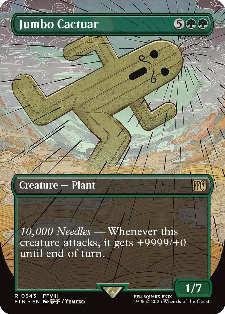 Image for Jumbo Cactuar (Borderless) (343) (FIN) - Magic: The Gathering
