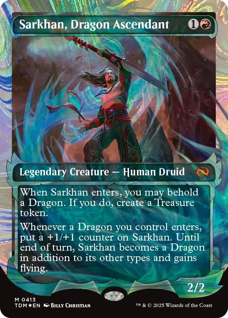 Image for Sarkhan, Dragon Ascendant (0413) (Showcase) (Halo Foil) (413) (Tarkir: Dragonstorm) - Magic: The Gathering