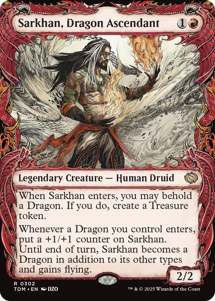 Image for Sarkhan, Dragon Ascendant (0302) (Showcase) (302) (Tarkir: Dragonstorm) - Magic: The Gathering