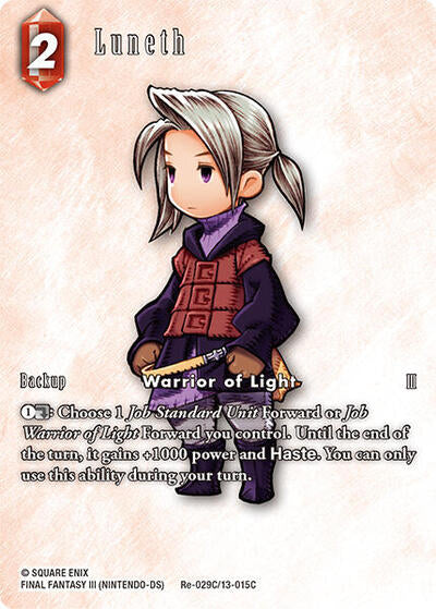 Luneth (Full Art) - Re-029C/13-015C