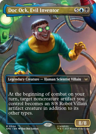 Image for Doc Ock, Evil Inventor (Borderless) (24) (SPE) - Magic: The Gathering