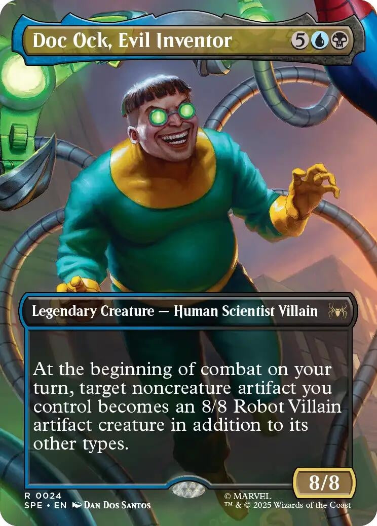Image for Doc Ock, Evil Inventor (Borderless) (24) (SPE) - Magic: The Gathering