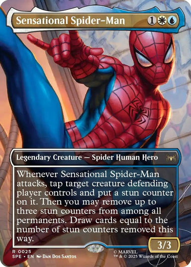 Image for Sensational Spider-Man (Borderless) (25) (SPE) - Magic: The Gathering