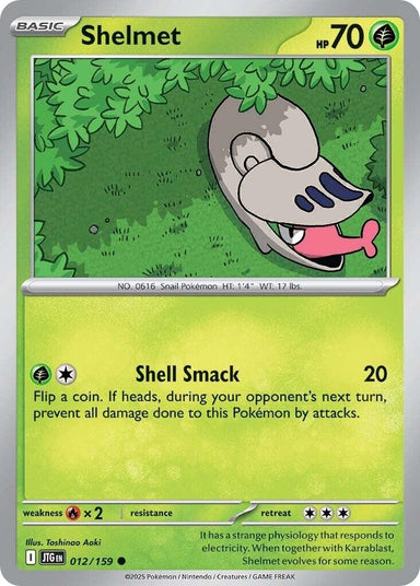 Image for Shelmet (012/159) (JTG) - Pokemon