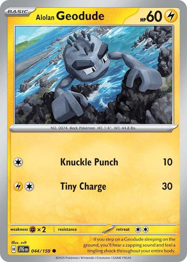 Image for Alolan Geodude (044/159) (JTG) - Pokemon