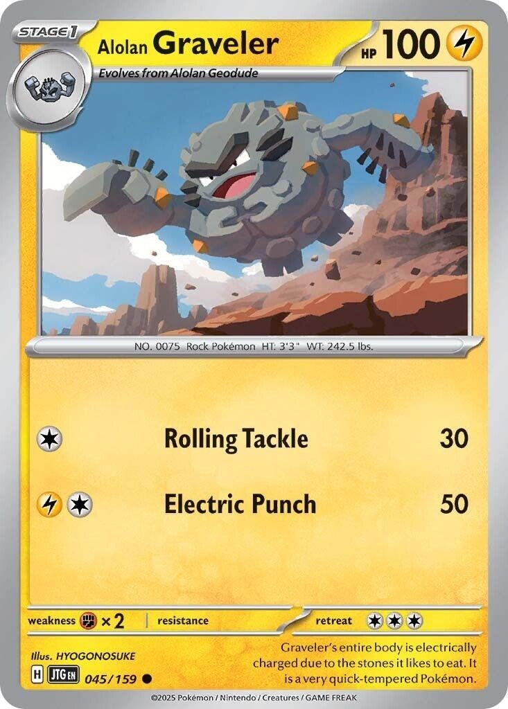 Image for Alolan Graveler (045/159) (JTG) - Pokemon