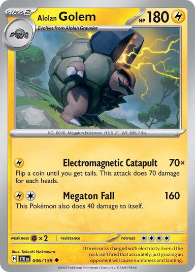 Image for Alolan Golem (046/159) (JTG) - Pokemon