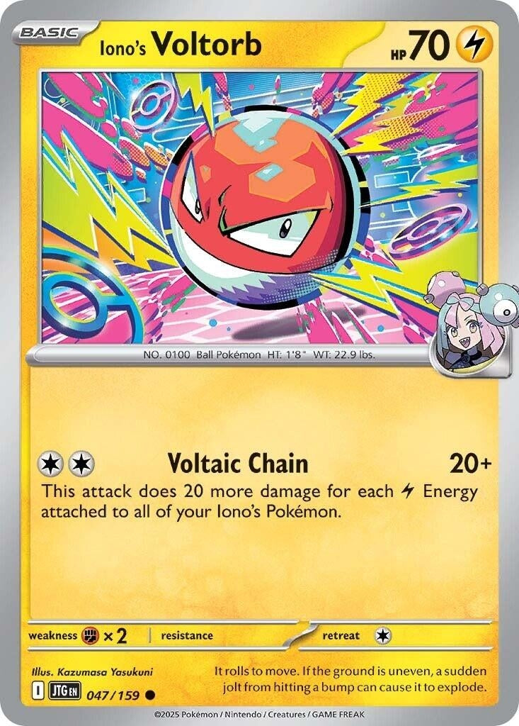 Image for Iono's Voltorb (047/159) (JTG) - Pokemon