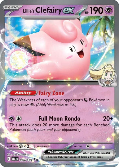 Image for Lillie's Clefairy ex (056/159) (JTG) - Pokemon