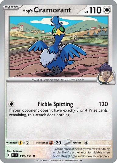 Image for Hop's Cramorant (138/159) (JTG) - Pokemon