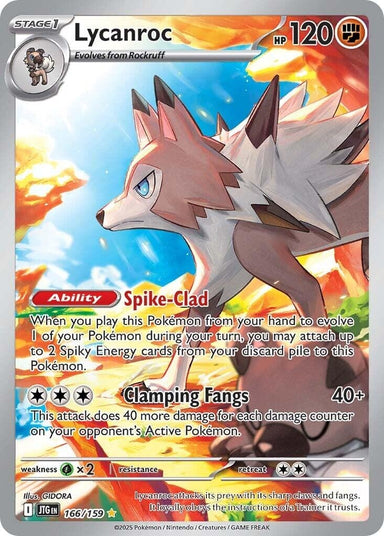 Image for Lycanroc (166/159) (JTG) - Pokemon