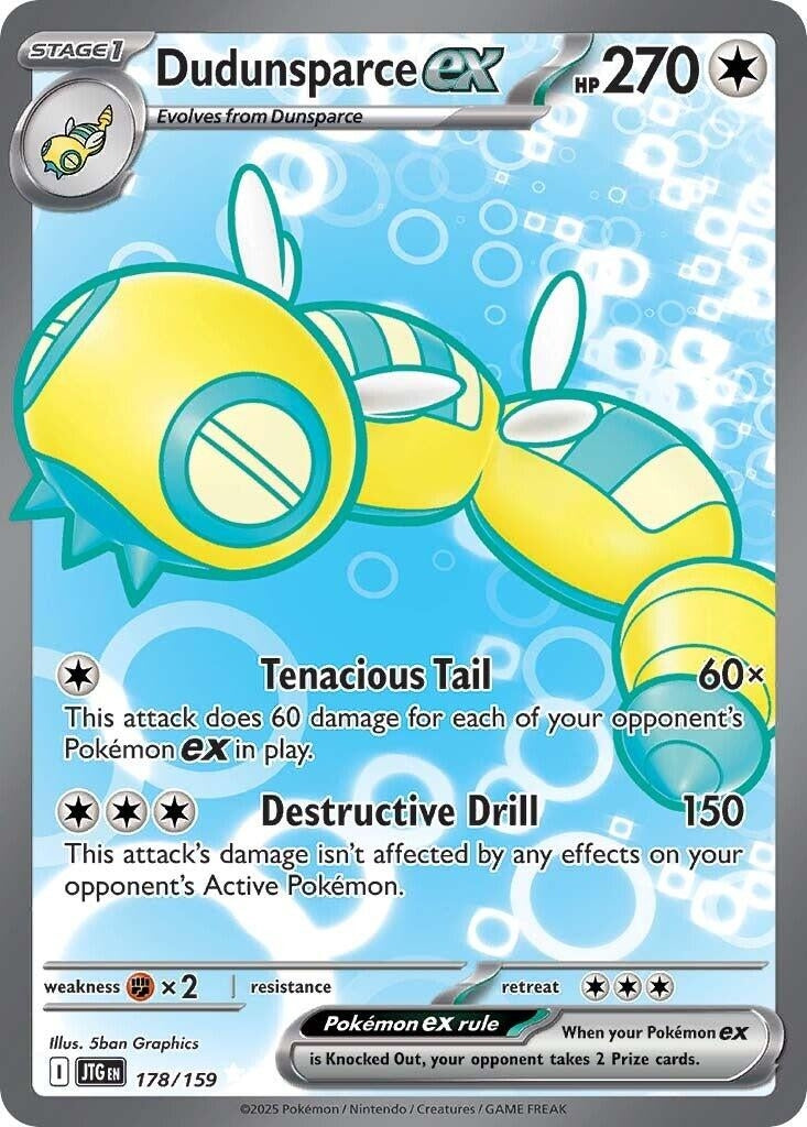 Image for Dudunsparce ex (178/159) (JTG) - Pokemon