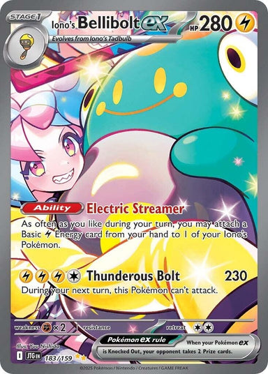 Image for Iono's Bellibolt ex (183/159) (JTG) - Pokemon