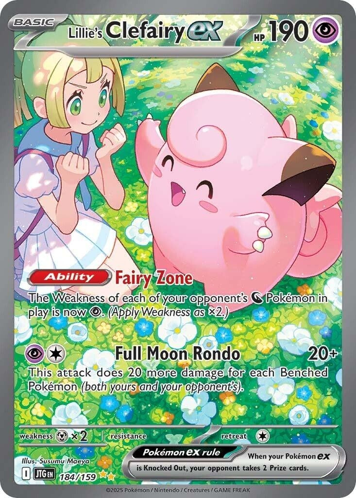 Image for Lillie's Clefairy ex (184/159) (JTG) - Pokemon