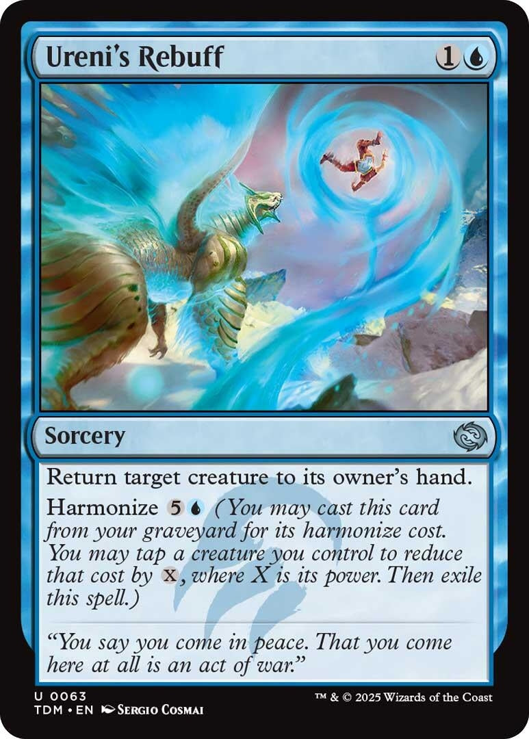 Image for Ureni's Rebuff (63) (Tarkir: Dragonstorm) - Magic: The Gathering