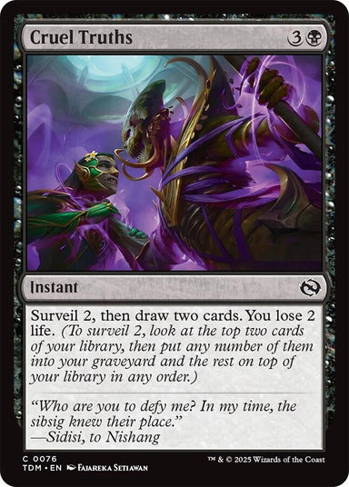 Image for Cruel Truths (76) (Tarkir: Dragonstorm) - Magic: The Gathering