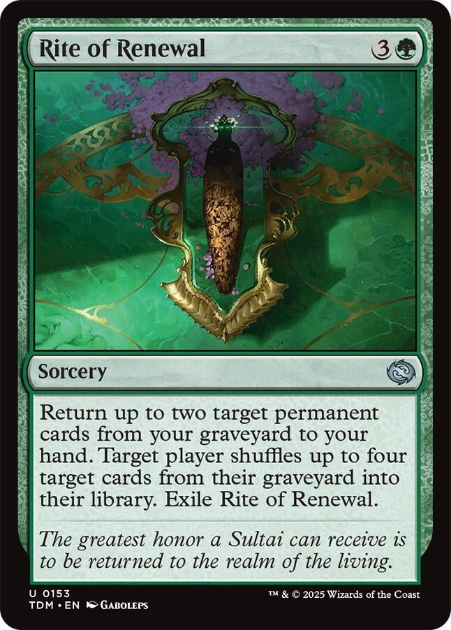 Image for Rite of Renewal (153) (Tarkir: Dragonstorm) - Magic: The Gathering