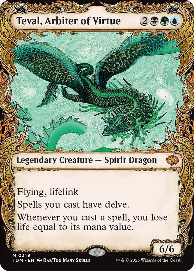 Image for Teval, Arbiter of Virtue (Showcase) (319) (Tarkir: Dragonstorm) - Magic: The Gathering