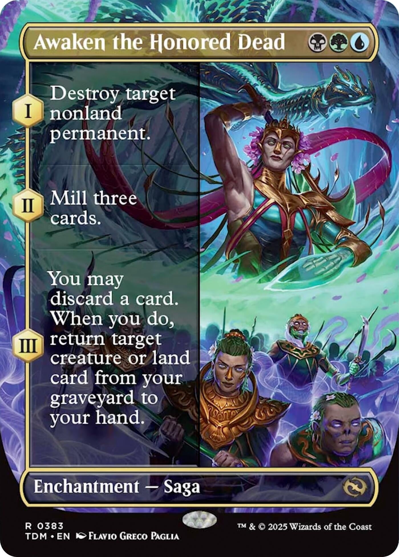 Image for Awaken the Honored Dead (Borderless) (383) (Tarkir: Dragonstorm) - Magic: The Gathering