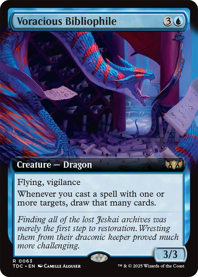 Image for Voracious Bibliophile (Extended Art) (63) - Magic: The Gathering