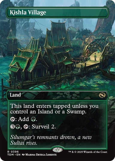 Image for Kishla Village (Borderless) (396) (Tarkir: Dragonstorm) - Magic: The Gathering