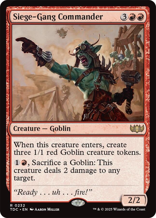 Image for Siege-Gang Commander (232) - Magic: The Gathering