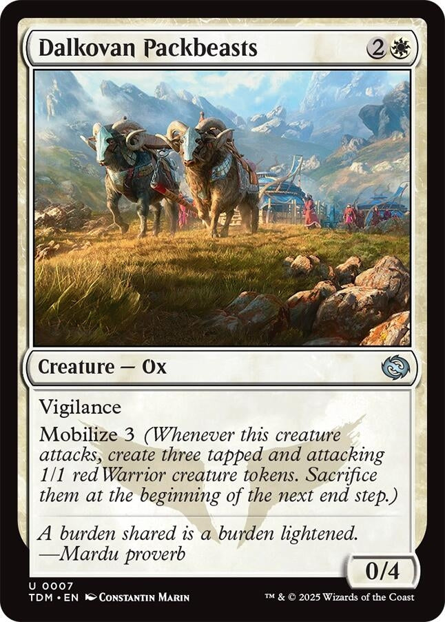 Image for Dalkovan Packbeasts (7) (Tarkir: Dragonstorm) - Magic: The Gathering