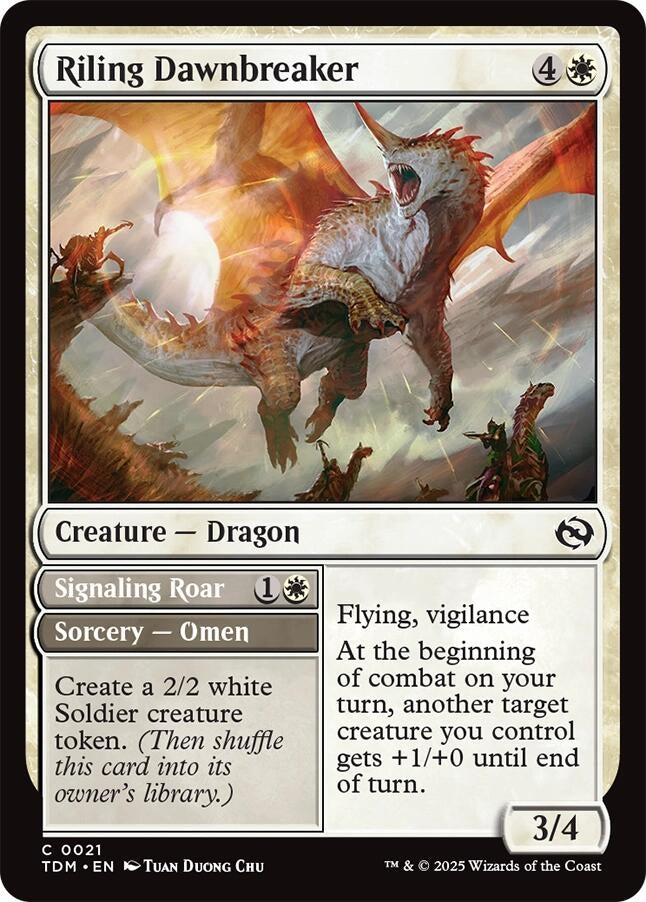 Image for Riling Dawnbreaker (21) (Tarkir: Dragonstorm) - Magic: The Gathering