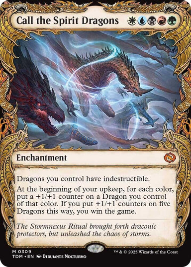 Image for Call the Spirit Dragons (Showcase) (309) (Tarkir: Dragonstorm) - Magic: The Gathering