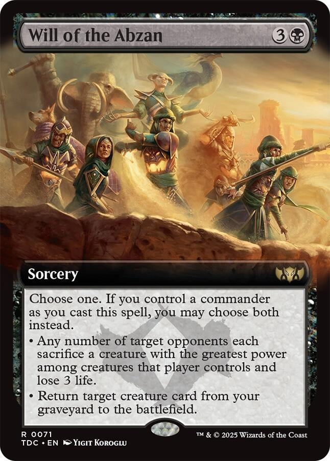 Image for Will of the Abzan (Extended Art) (71) - Magic: The Gathering