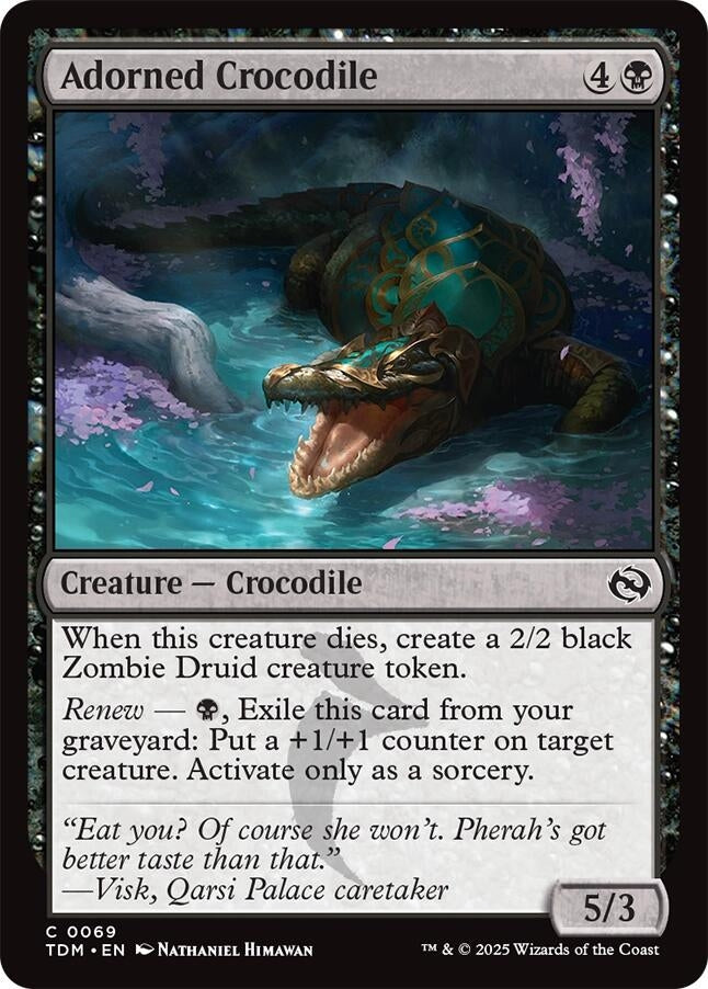 Image for Adorned Crocodile (69) (Tarkir: Dragonstorm) - Magic: The Gathering