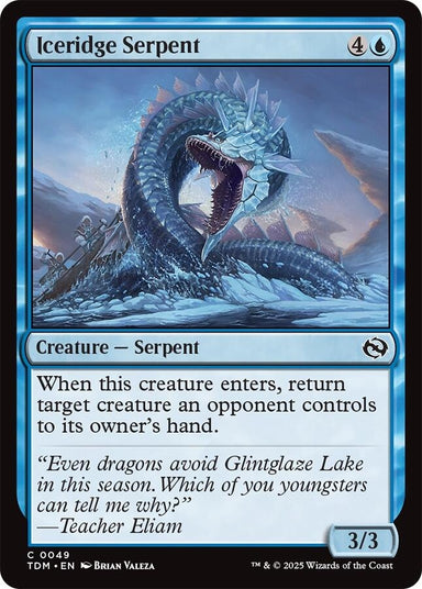 Image for Iceridge Serpent (49) (Tarkir: Dragonstorm) - Magic: The Gathering