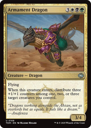 Image for Armament Dragon (168) (Tarkir: Dragonstorm) - Magic: The Gathering
