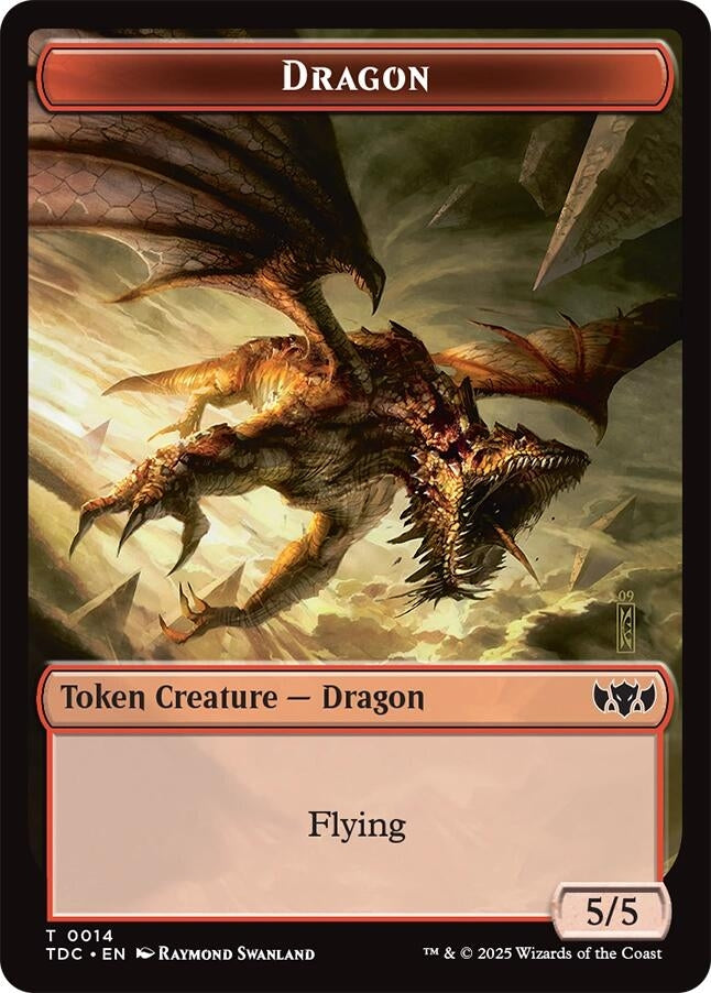 Image for Dragon (0014) // Treasure Double-Sided Token (14 // 16) - Magic: The Gathering
