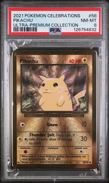 PIKACHU ULTRA-PREMIUM COLLECTION METAL - PSA 8