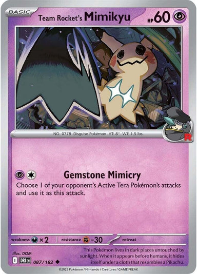 Image for Team Rocket's Mimikyu (087/182) (DRI) - Pokemon