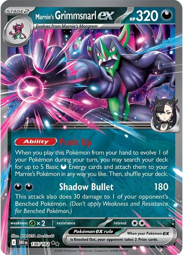Image for Marnie's Grimmsnarl ex (136/182) (DRI) - Pokemon