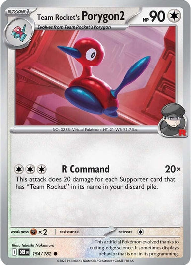 Image for Team Rocket's Porygon2 (154/182) (DRI) - Pokemon