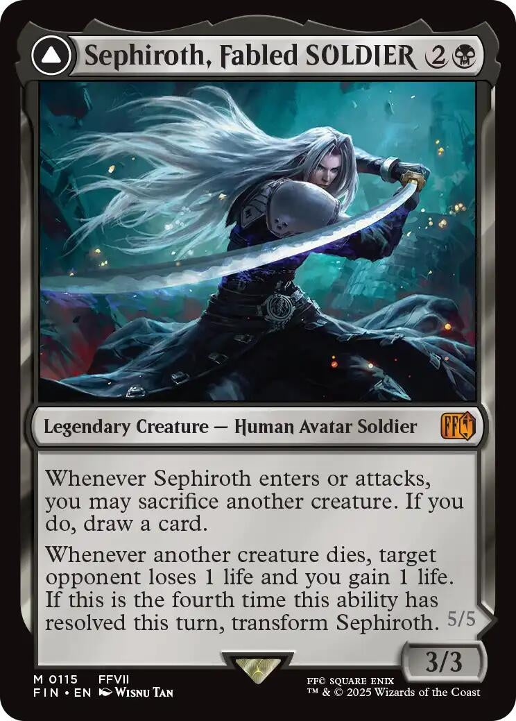 Image for Sephiroth, Fabled SOLDIER (115) (FIN) - Magic: The Gathering
